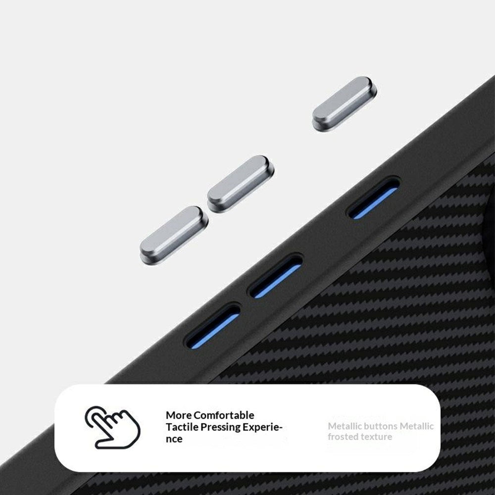 Google Pixel 11 Pro ABEEL Hybrid Mobilcover m. Karbonfibretekstur - Sort / Lilla