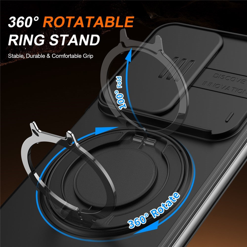 Samsung Galaxy Z Fold8 Ultra / Fold7 EIDERWOOD Hybrid Cover - 360° Roterbar Kickstand - Kameraslider - MagSafe Kompatibel - Sort