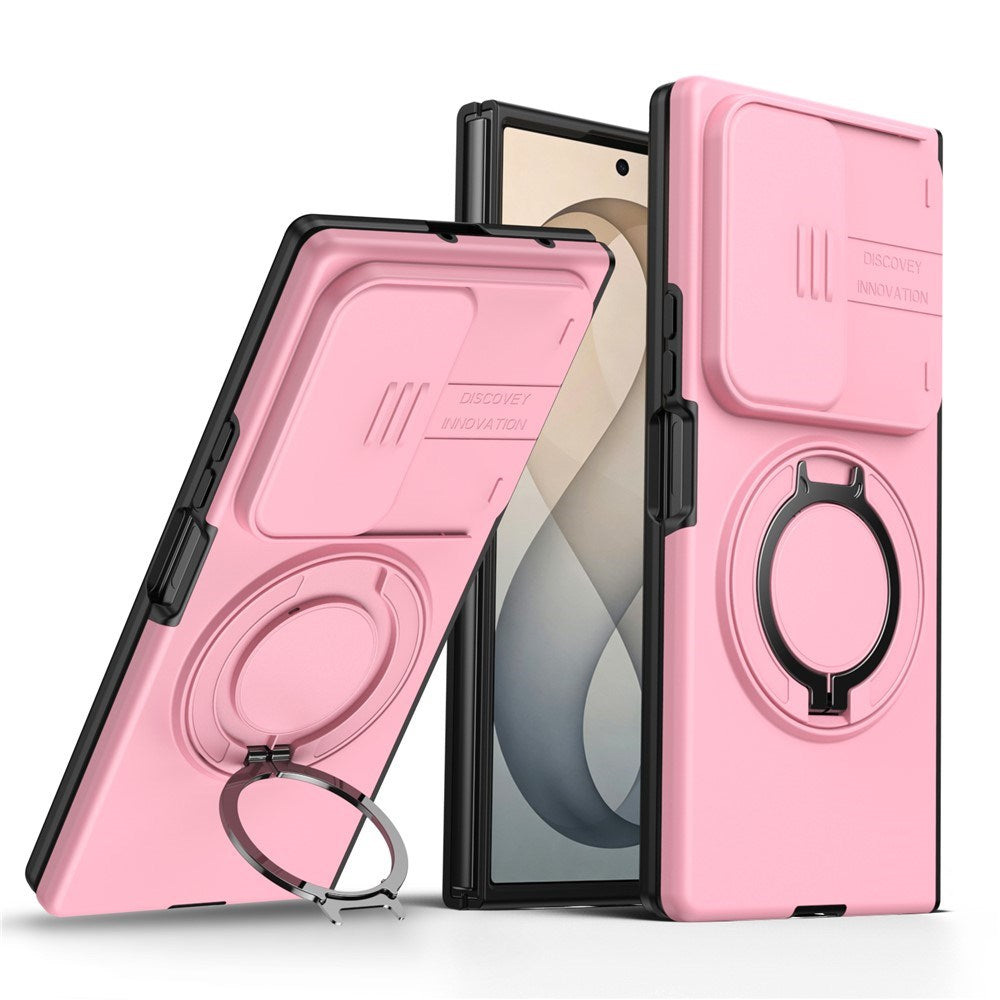 Samsung Galaxy Z Fold8 Ultra / Fold7 EIDERWOOD Hybrid Cover - 360° Roterbar Kickstand - Kameraslider - MagSafe Kompatibel - Lyserød