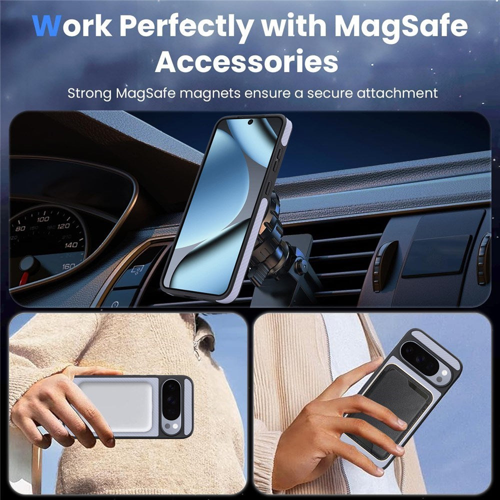 Google Pixel 11 / 11 Pro EIDERWOOD Bagsidecover m. Karbonstruktur - MagSafe Kompatibel - Lilla