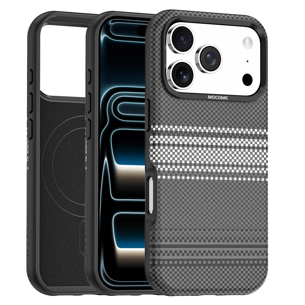 iPhone 18 Pro EIDERWOOD Mobilcover m. Mønstret Kunstlæderbagside - MagSafe Kompatibel - Grå