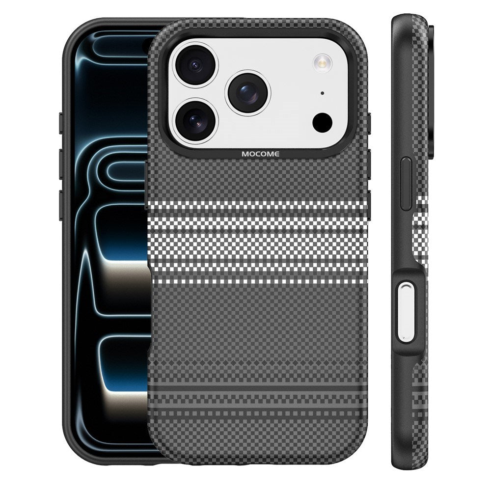 iPhone 18 Pro EIDERWOOD Mobilcover m. Mønstret Kunstlæderbagside - MagSafe Kompatibel - Grå