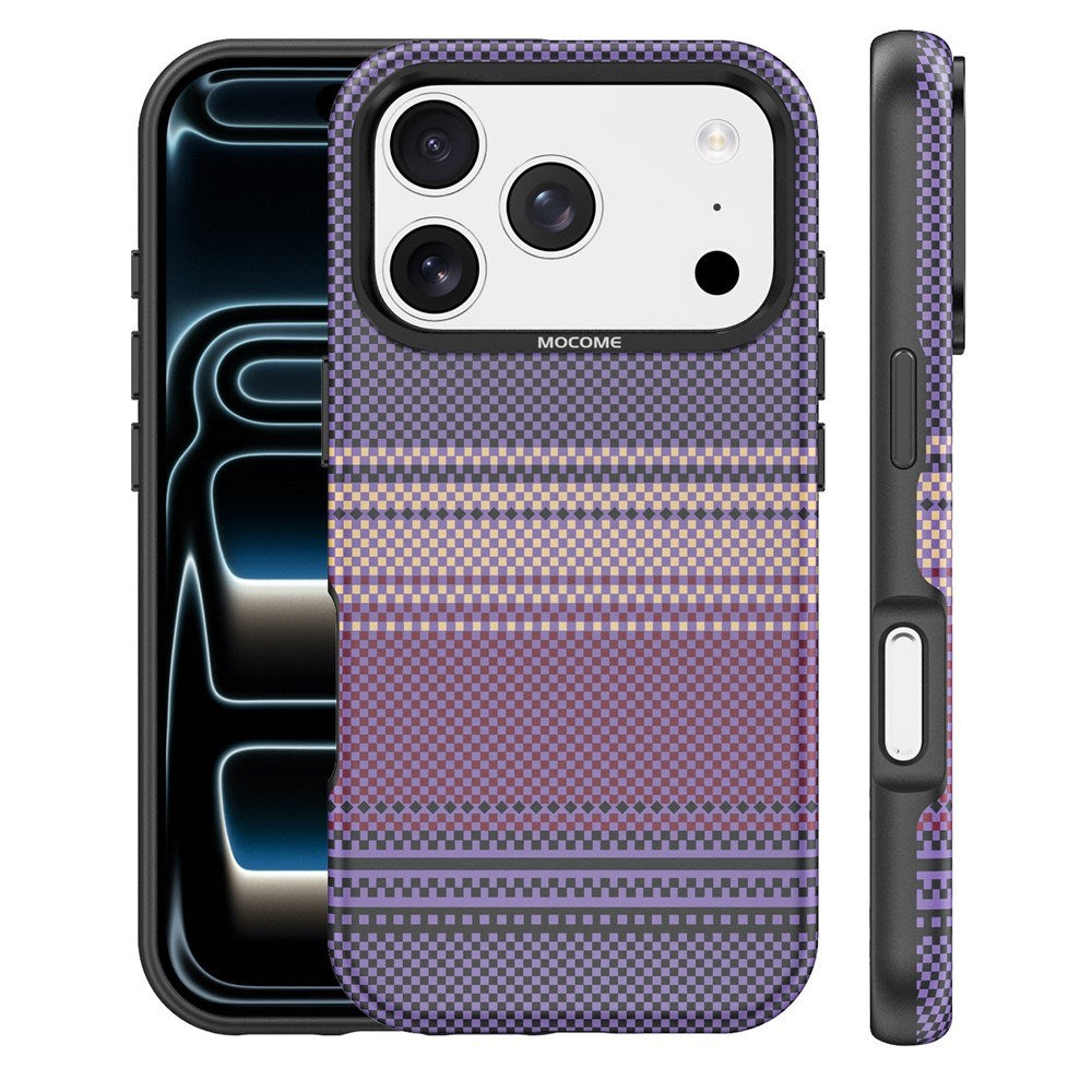 iPhone 18 Pro EIDERWOOD Mobilcover m. Mønstret Kunstlæderbagside - MagSafe Kompatibel - Lilla