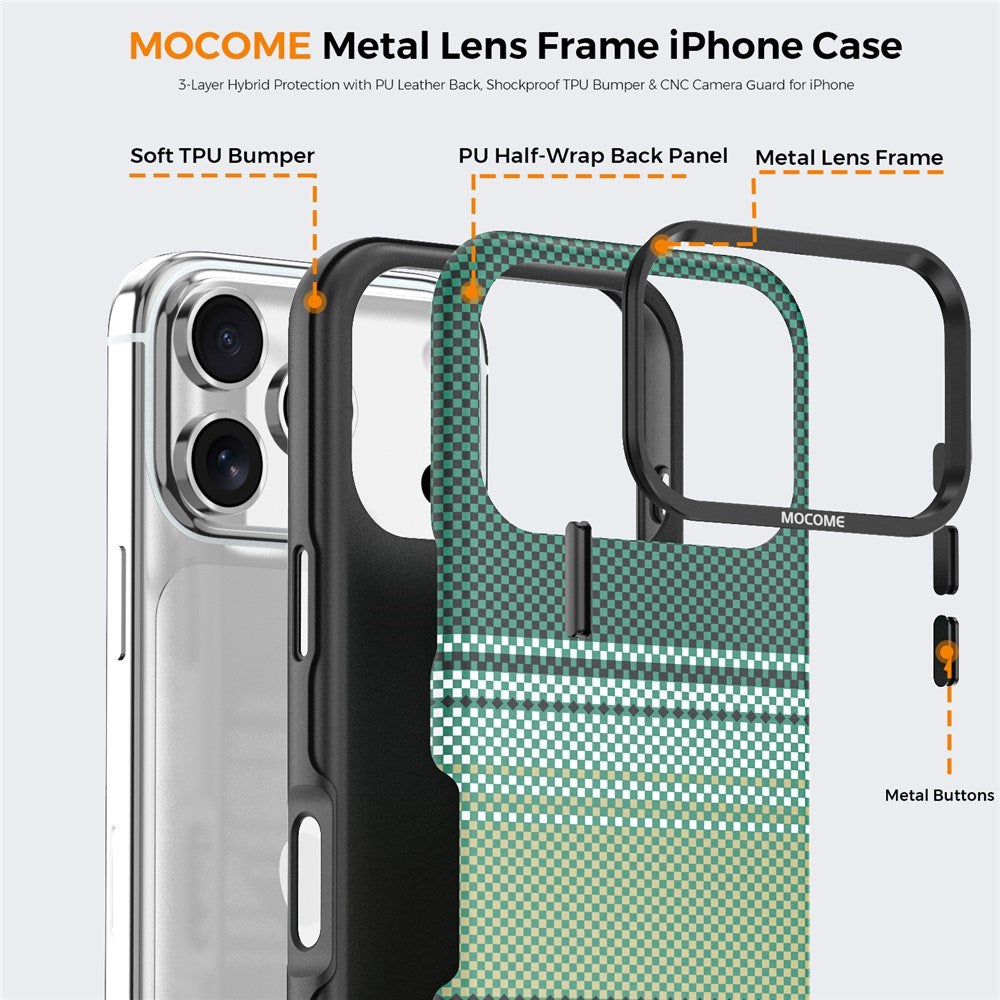 iPhone 18 Pro Max EIDERWOOD Mobilcover m. Mønstret Kunstlæderbagside - MagSafe Kompatibel - Grøn