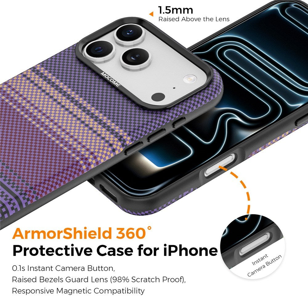 iPhone 18 Pro Max EIDERWOOD Mobilcover m. Mønstret Kunstlæderbagside - MagSafe Kompatibel - Brun