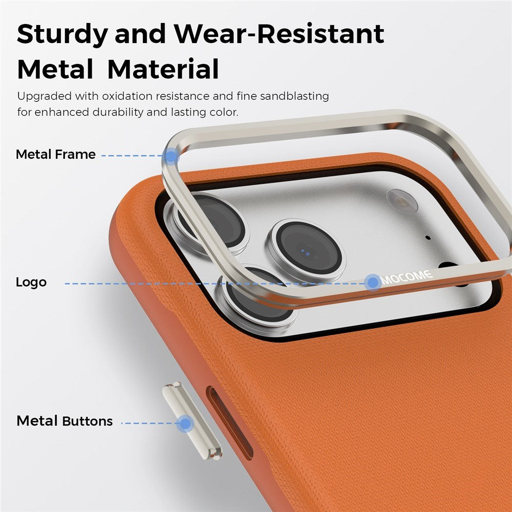 iPhone 18 Pro Max EIDERWOOD Kunstlæder Cover m. Aftagelig Kortholder - MagSafe Kompatibel - Orange