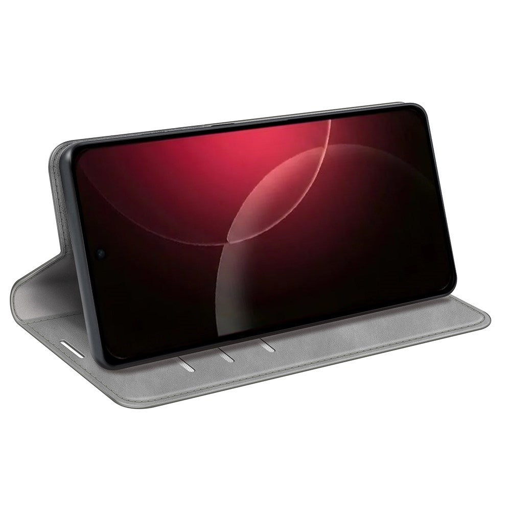 EIDERWOOD Xiaomi 18 Pro Kunstlæder Flip Cover med Ståfunktion og Kortholder - Grå