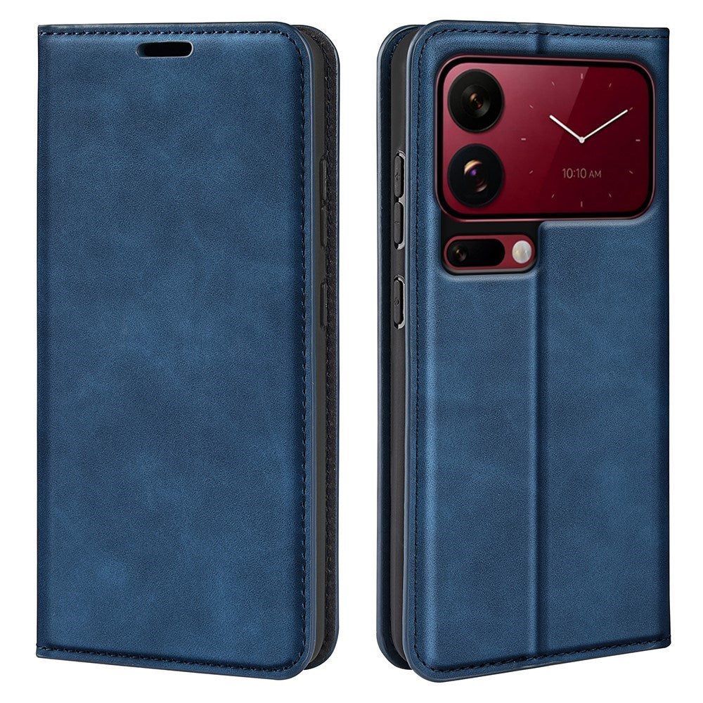 EIDERWOOD Xiaomi 18 Pro Kunstlæder Flip Cover med Ståfunktion og Kortholder - Blå