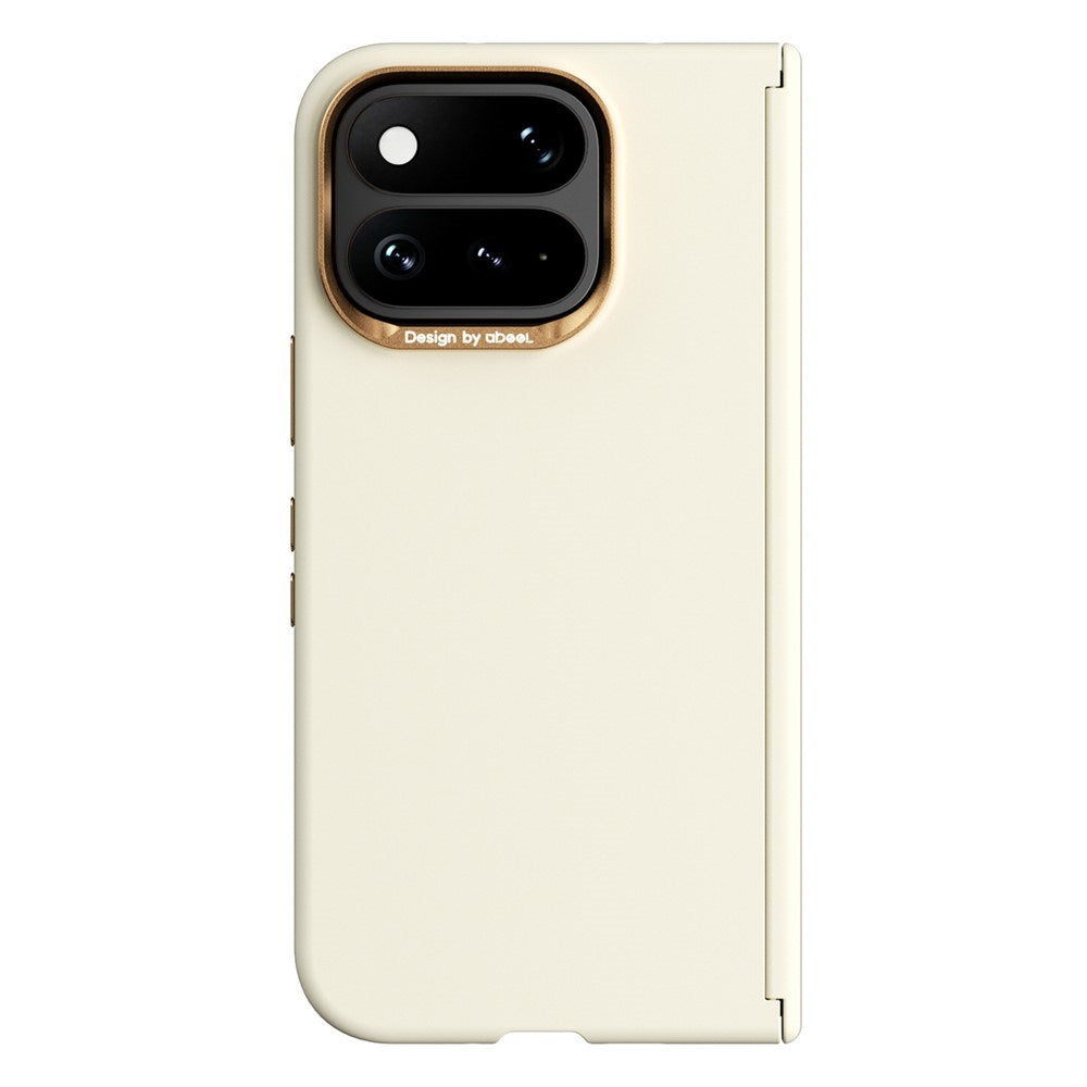Google Pixel 11 Pro Fold ABEEL Hårdt Soft-Touch Plast Bagside Cover - MagSafe Kompatibel - Gul