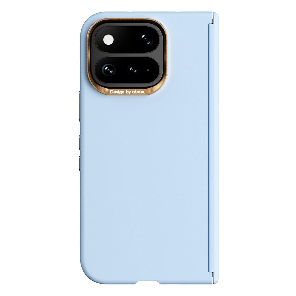 Google Pixel 11 Pro Fold ABEEL Hårdt Soft-Touch Plast Bagside Cover - MagSafe Kompatibel - Lyseblå
