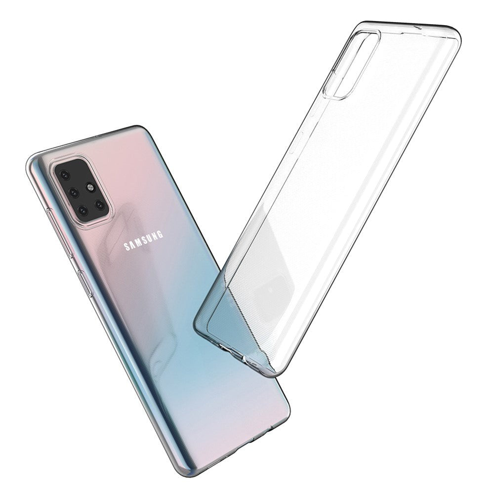 Samsung Galaxy A71 fleksibelt plastdeksel - gjennomsiktig