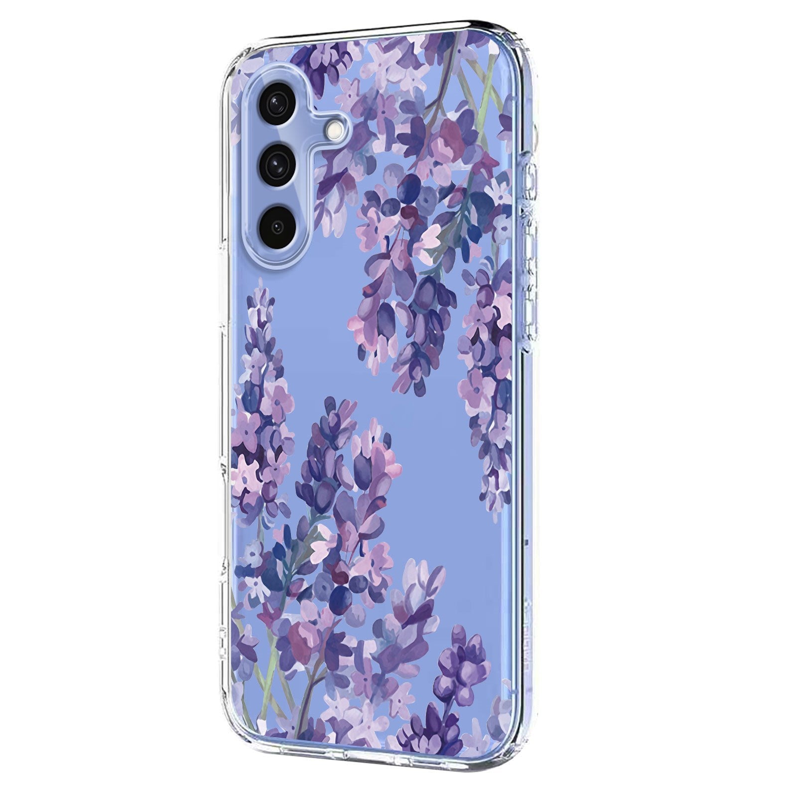 EIDERWOOD Samsung Galaxy S26 FE Fleksibel Plastik Mobil Cover m. Blomstermotiv - Gennemsigtig / Blåregn
