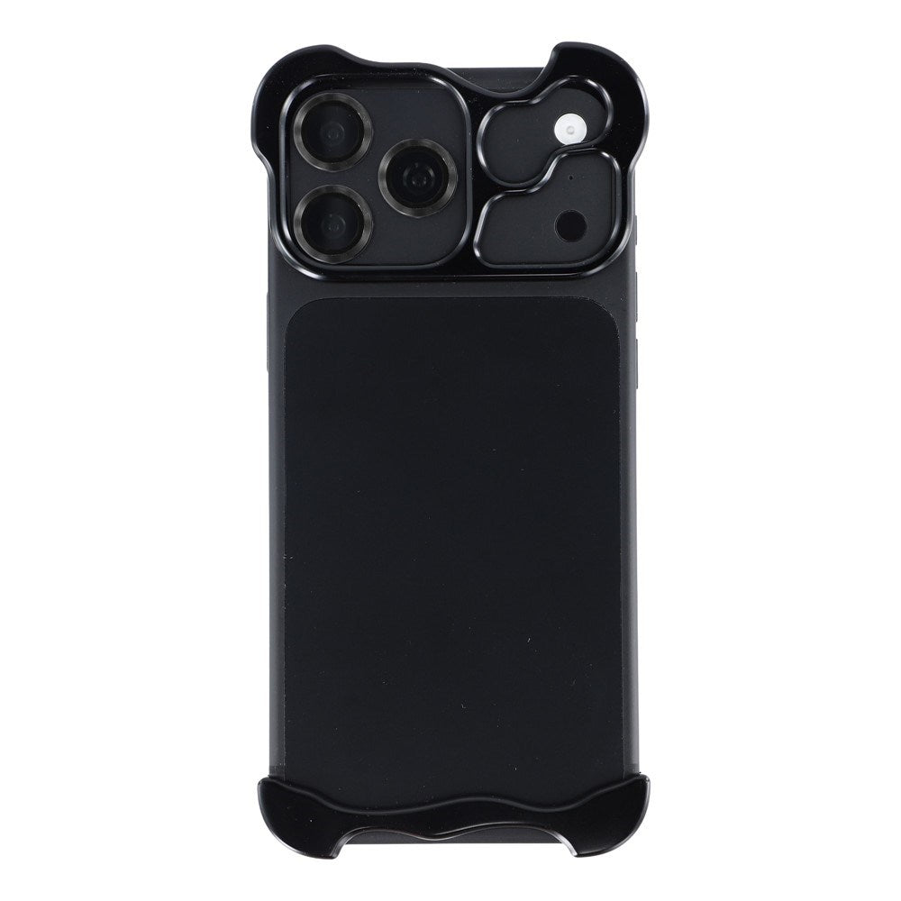 iPhone 18 Pro Max 2-i-1 Metal Bumper Cover - Sort