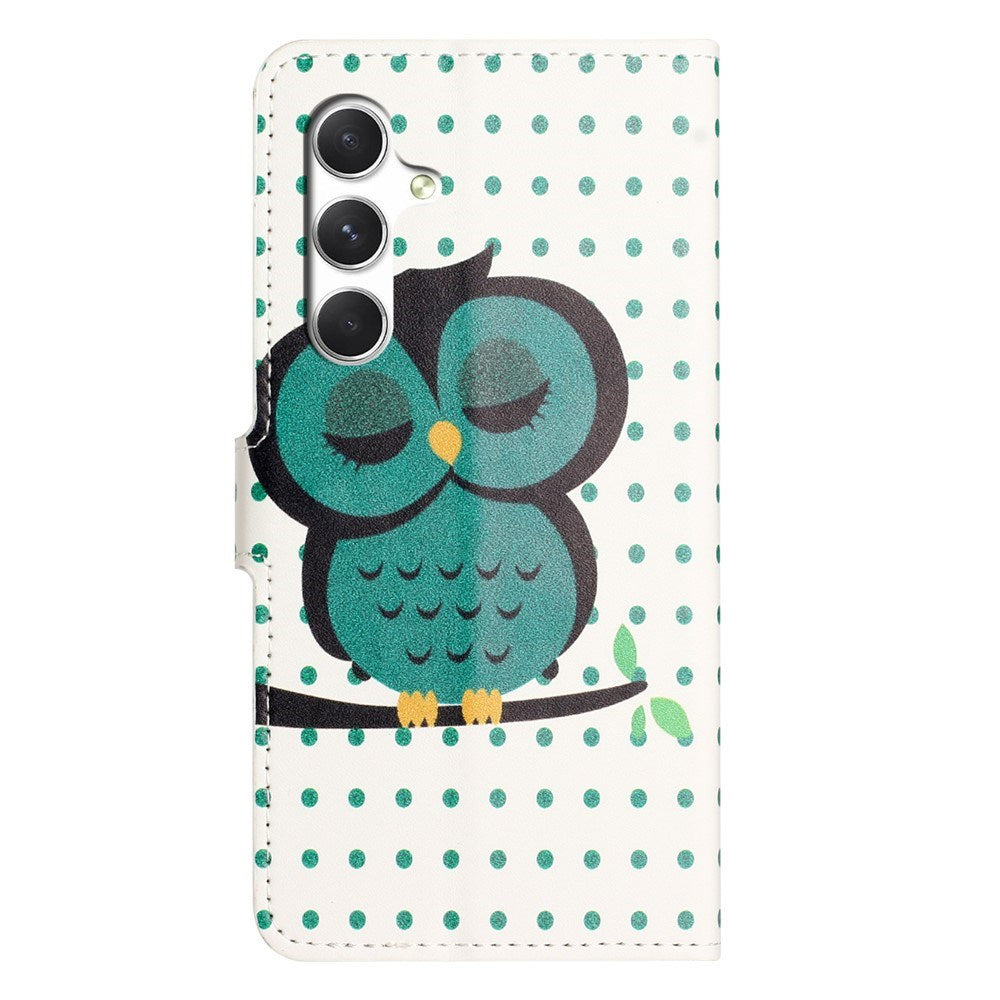 EIDERWOOD Samsung Galaxy S26 FE Flip Mobil Cover inkl. Pung og Ståfunktion - Sovende Ugle