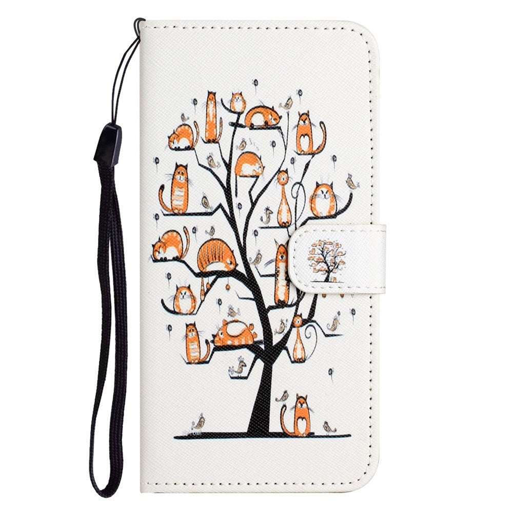 EIDERWOOD Samsung Galaxy S26 FE Flip Cover m. Ståfunktion og Strop - Katte i Træ