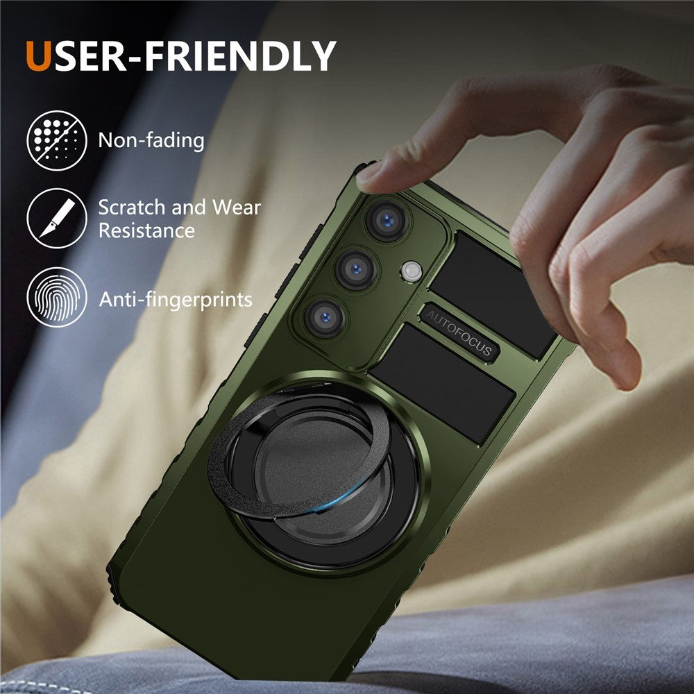 EIDERWOOD Samsung Galaxy S26 FE / S25 Håndværker Case m. Magnetisk Kickstand - Grøn