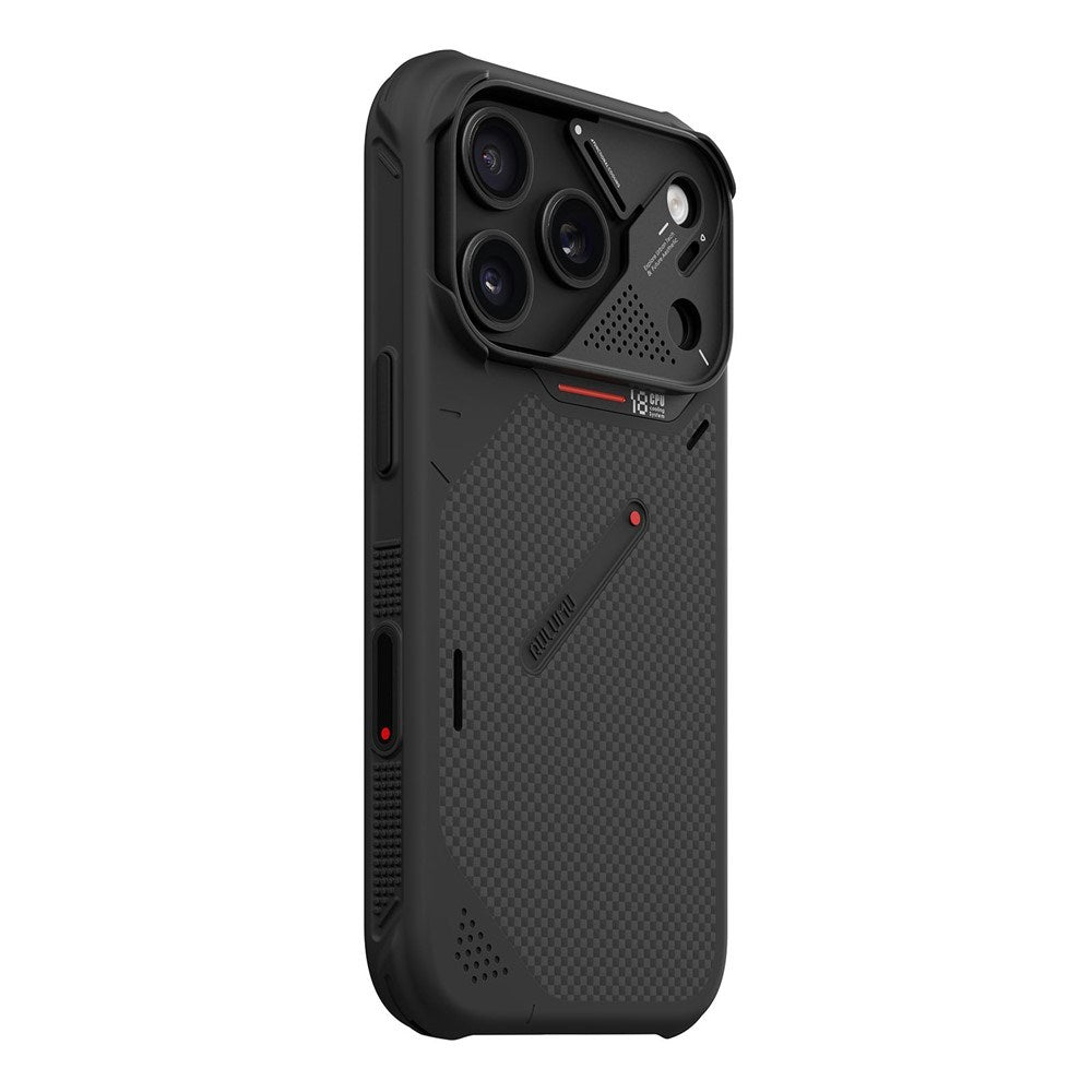 AULUMU iPhone 18 Pro / 17 Pro Aramid Fiber Cover inkl. Kamerabeskyttelse - MagSafe Kompatibel - Sort