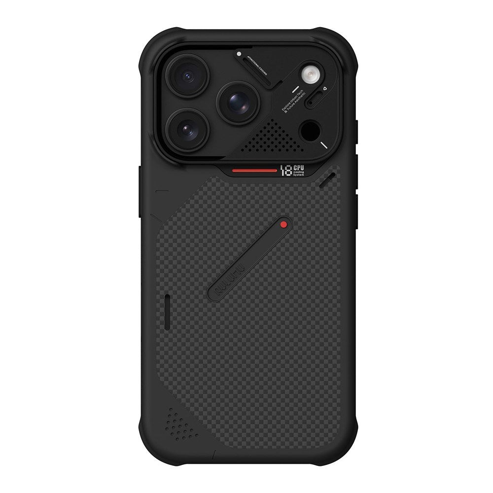 AULUMU iPhone 18 Pro / 17 Pro Aramid Fiber Cover inkl. Kamerabeskyttelse - MagSafe Kompatibel - Sort
