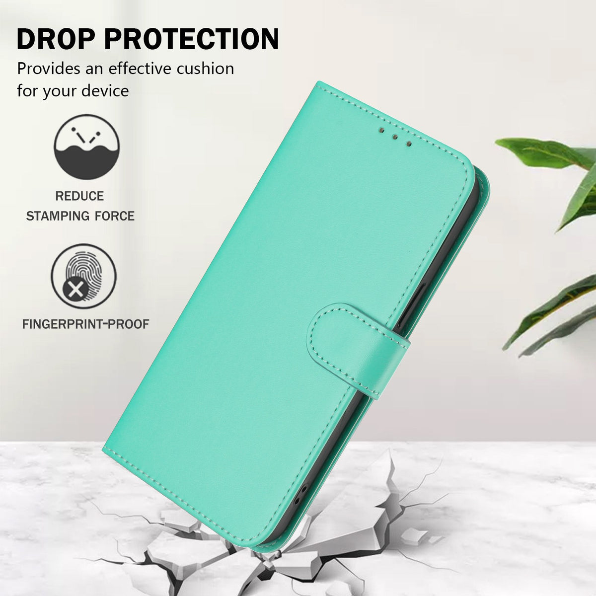 EIDERWOOD Xiaomi Redmi 17C (5G) Kunstlæder Flip Mobil Cover m. Strop - Turkis