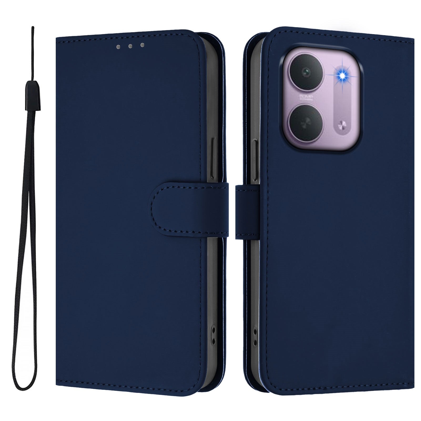 EIDERWOOD Xiaomi Redmi 17C (5G) Kunstlæder Flip Mobil Cover m. Strop - Blå