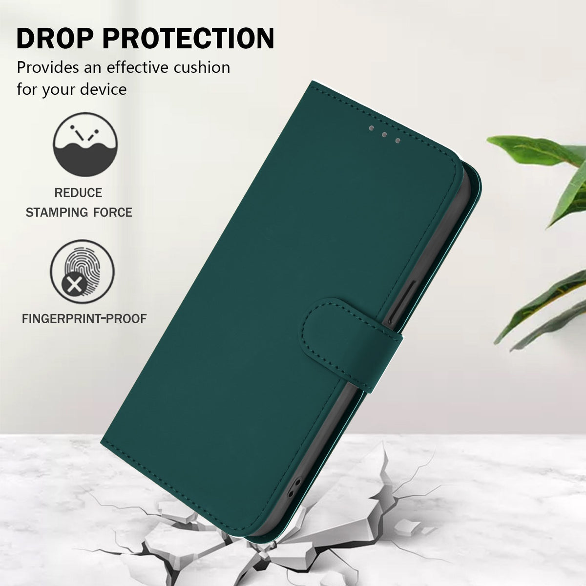 EIDERWOOD Xiaomi Redmi 17C (5G) Kunstlæder Flip Mobil Cover m. Strop - Grøn