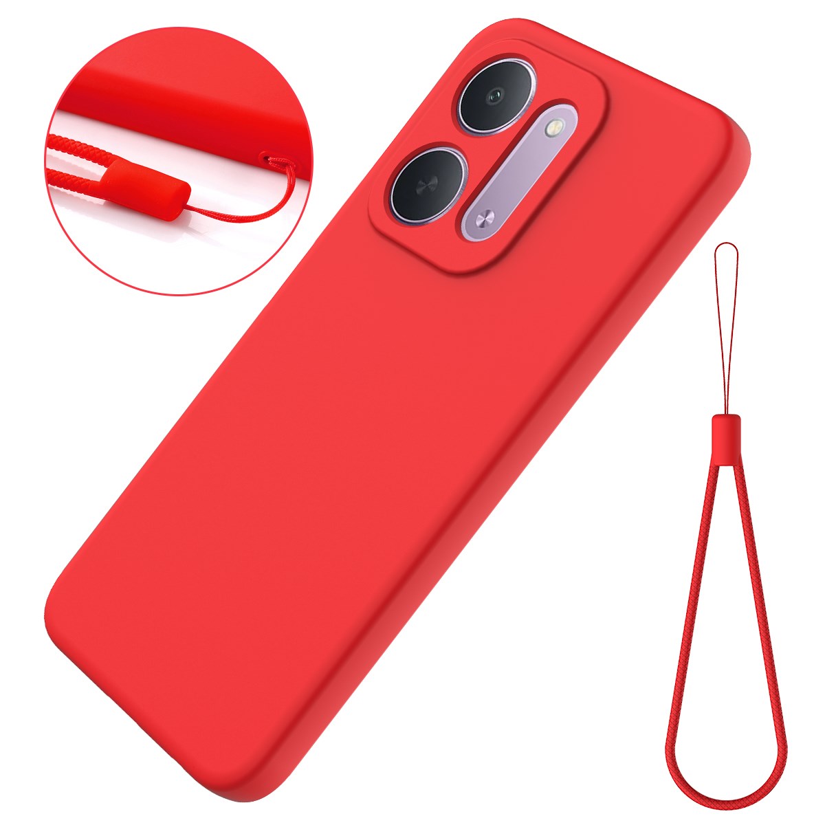 EIDERWOOD Xiaomi Redmi 17C (5G) Silikone Mobil Cover m. Strop - Rød