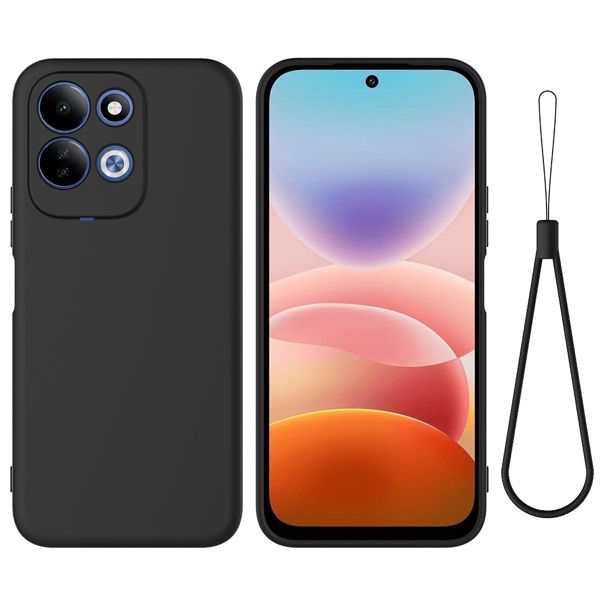 EIDERWOOD Xiaomi Redmi 17 (5G / 4G) Silikone Mobil Cover m. Strop - Sort