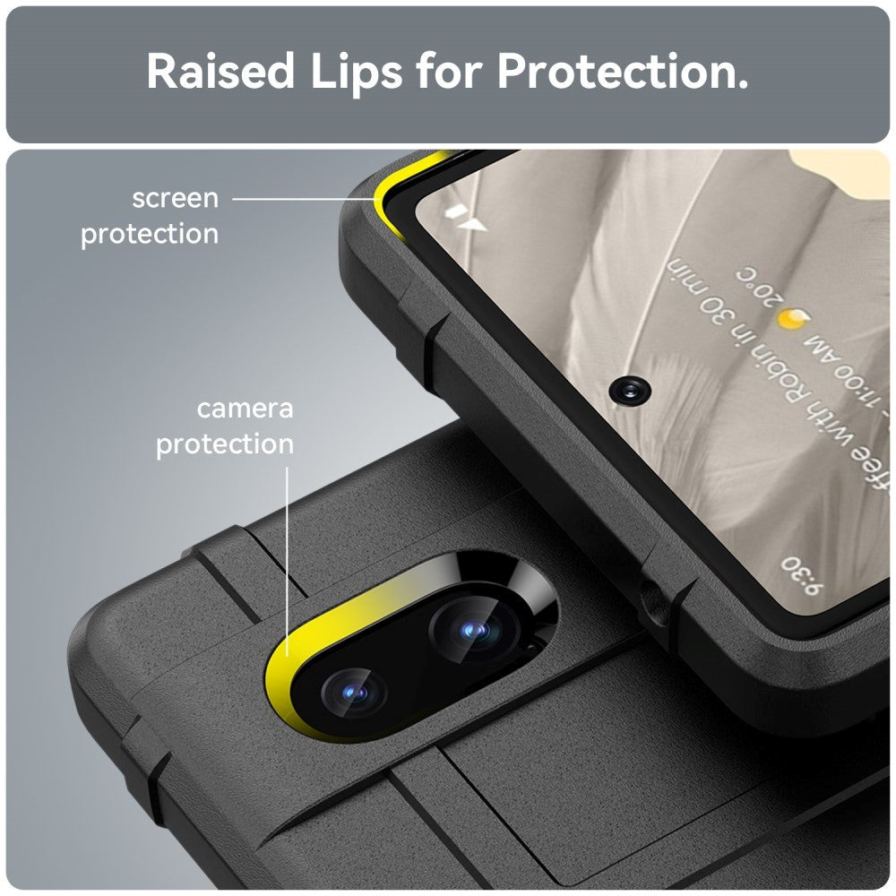 Google Pixel 7A Rugged Shield Series Craftsman Bakdeksel - Svart