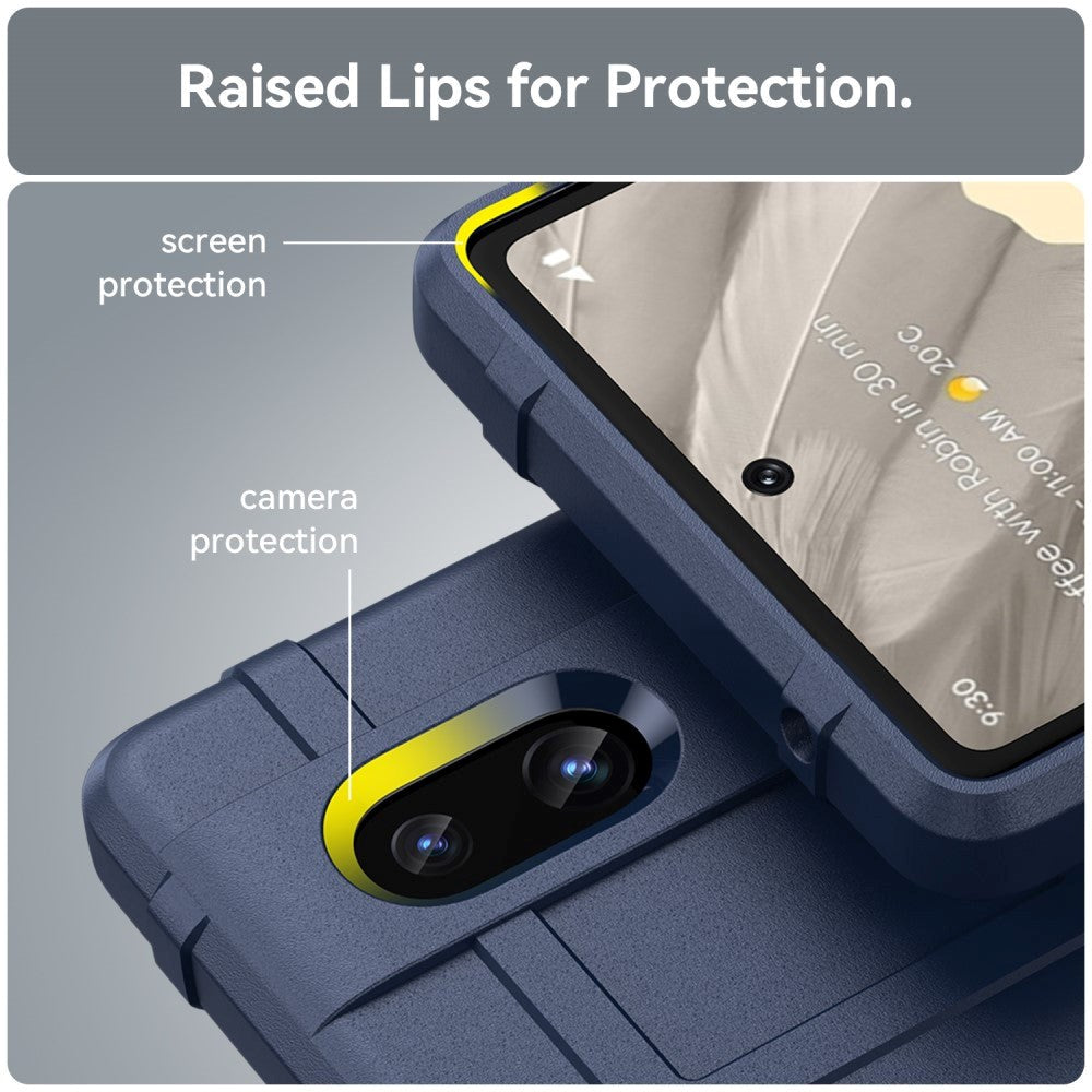 Google Pixel 7A Rugged Shield Series Håndværker Bagside Cover - Blå