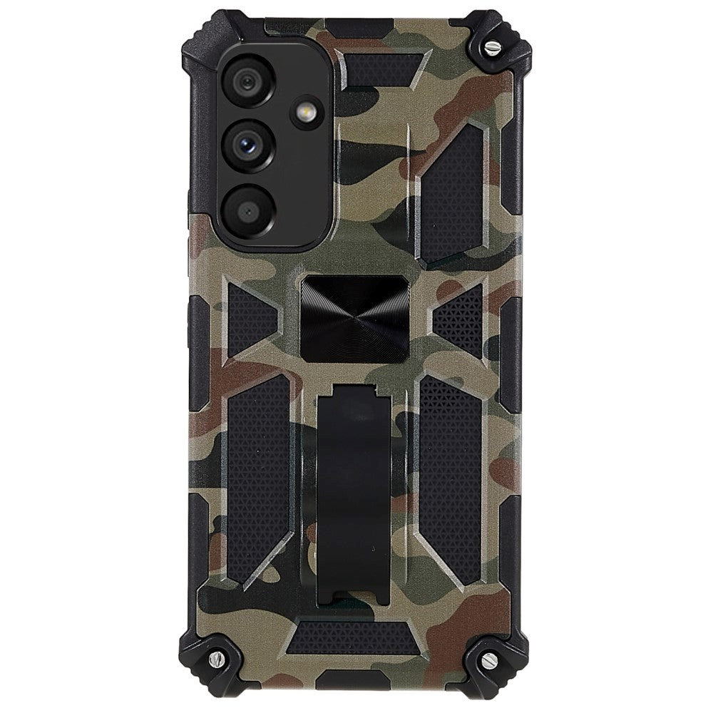 Samsung Galaxy A54 (5G) Hybrid Craftsman Bakdeksel m. Stativ og magnet - Army Green
