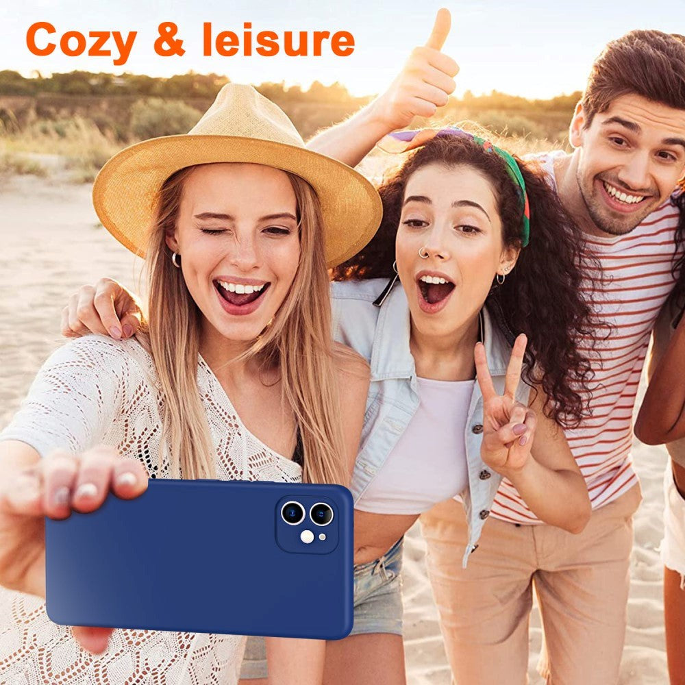 iPhone 11 flytende silikon bakdeksel - svart