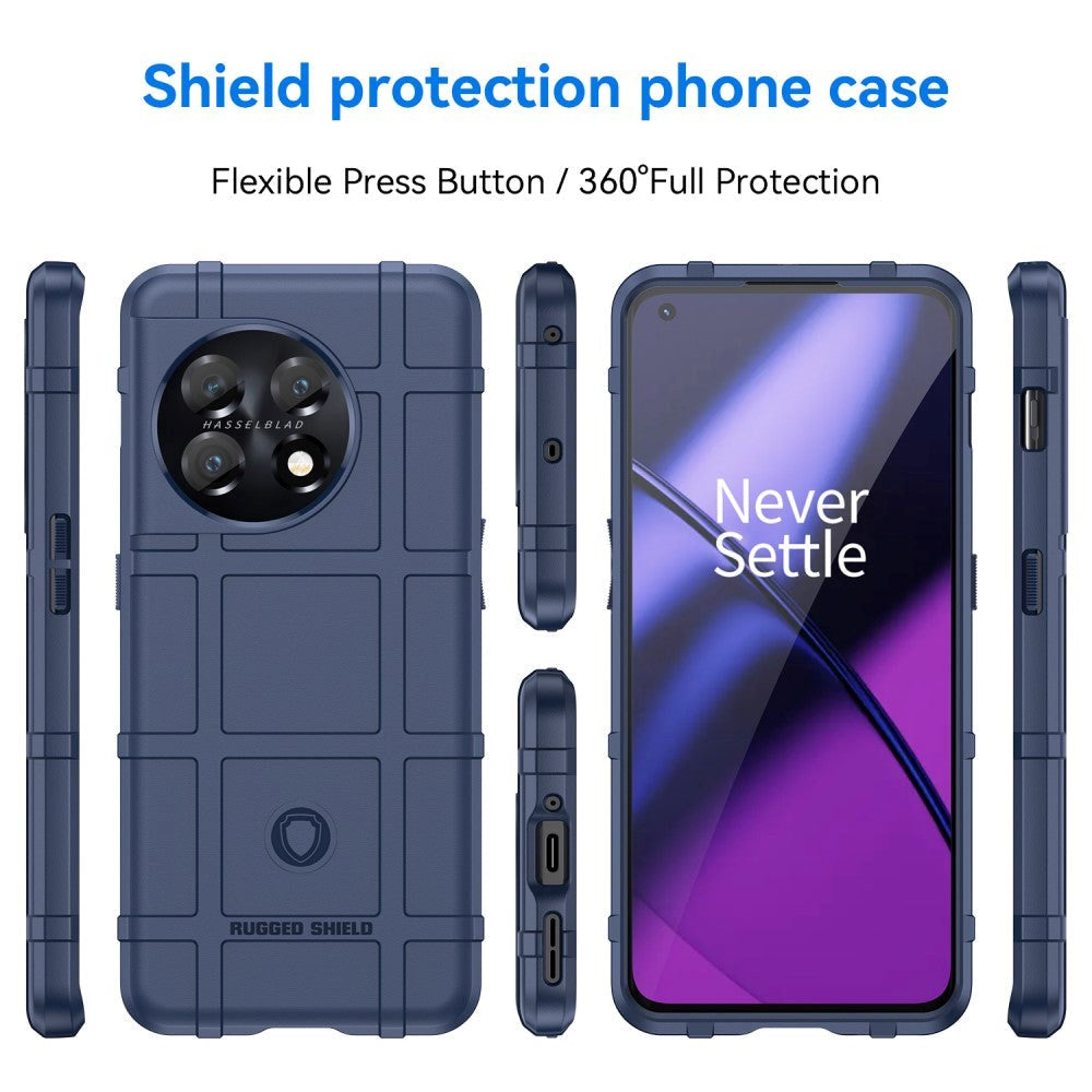 OnePlus 11 Rugged Shield Series Craftsman Bakdeksel - Blå