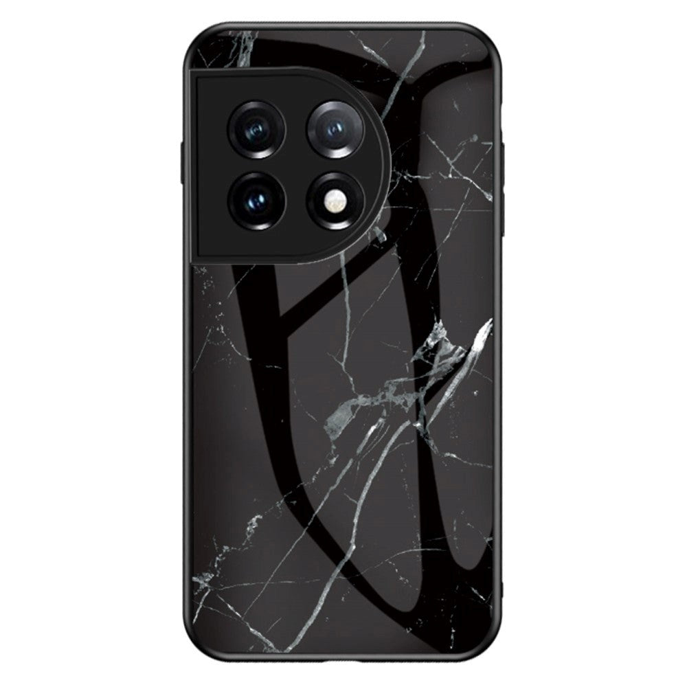 OnePlus 11 Bagside Cover m. Glasbagside - Black Marble
