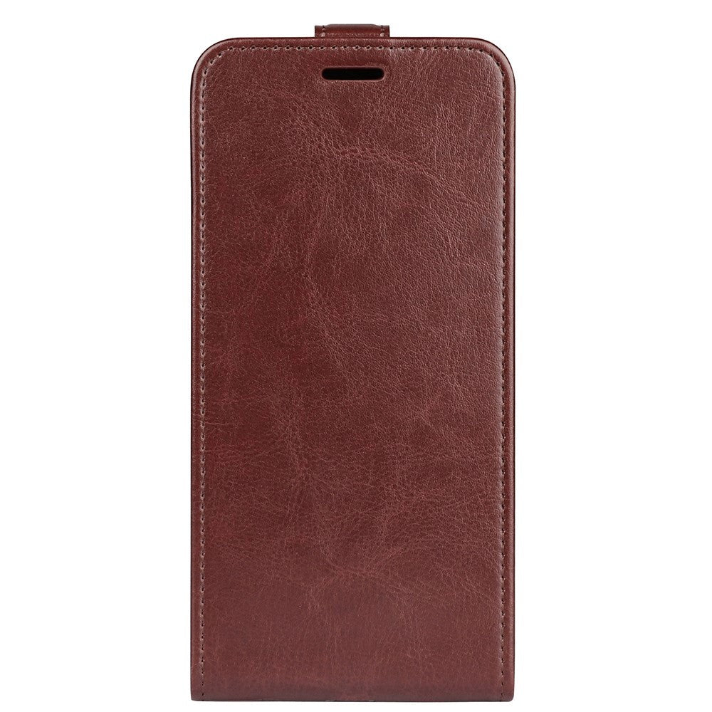 Nokia X30 Vertical Flip Leather Cover m. Kortholder - Brun