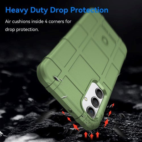 Samsung Galaxy A24 Rugged Shield Series Craftsman Bakdeksel - Grønn