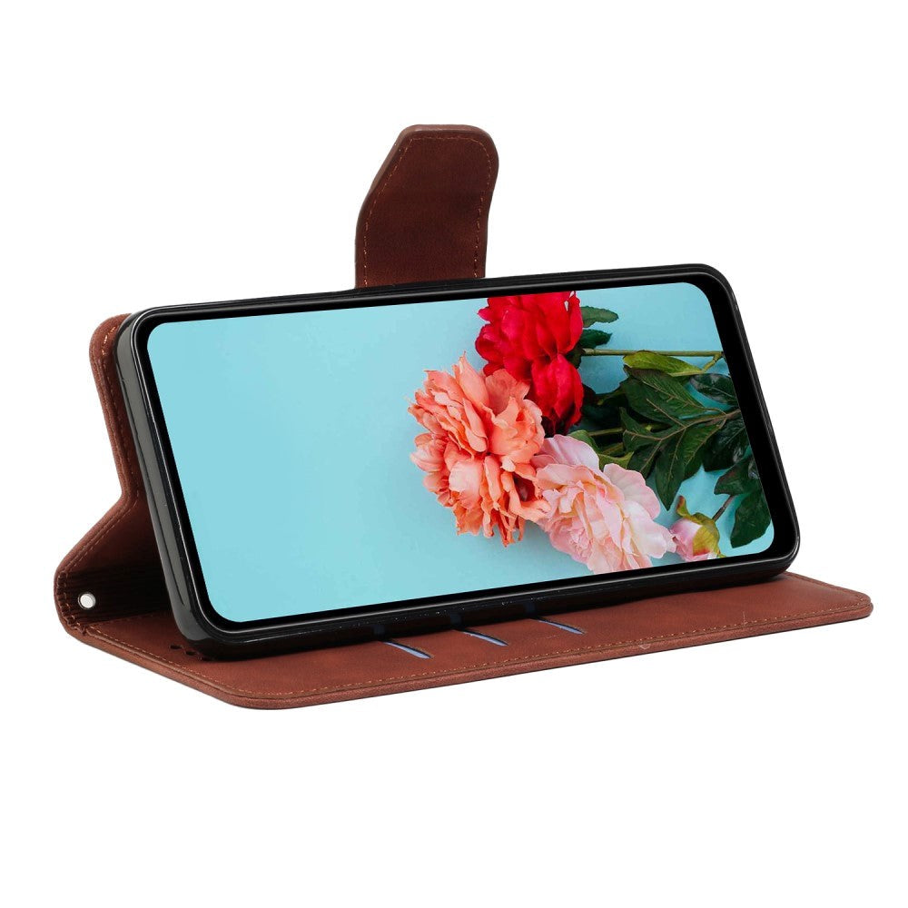 Xiaomi Redmi Note 12 Pro (5G) / Poco X5 Pro (5G) Leather Flip Cover m. Lommebok og stropp - Brun