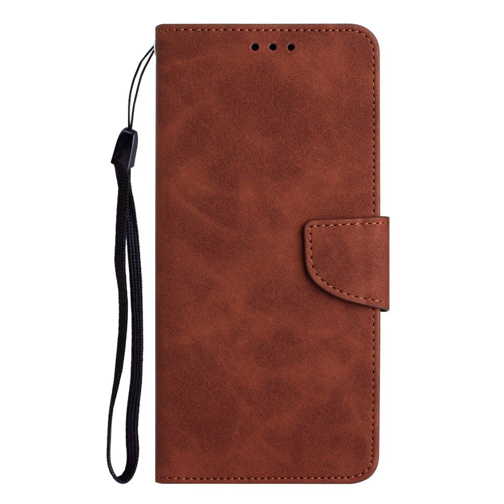 Xiaomi Redmi Note 12 Pro (5G) / Poco X5 Pro (5G) Leather Flip Cover m. Lommebok og stropp - Brun