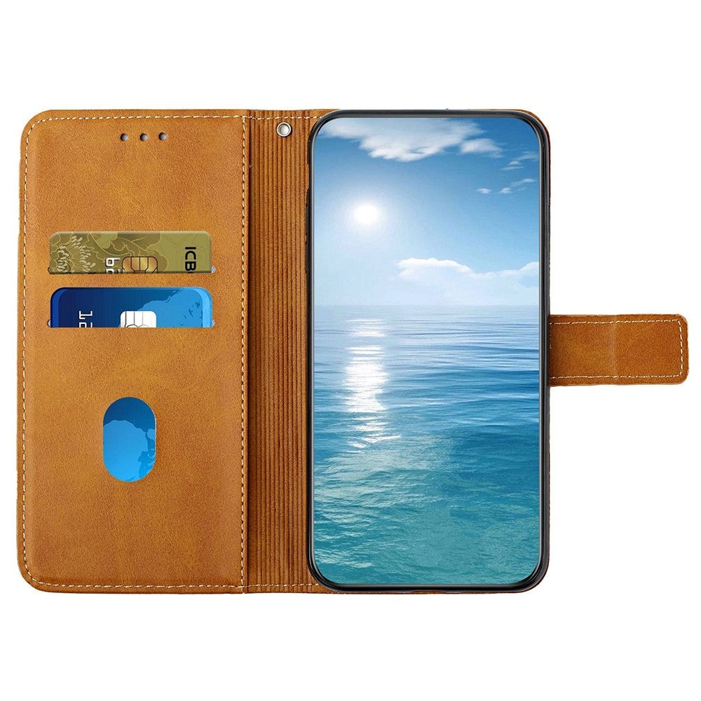 Xiaomi Redmi Note 12 Pro (5G) / Poco X5 Pro (5G) Leather Flip Cover m. Lommebok og stativ - Lysebrun