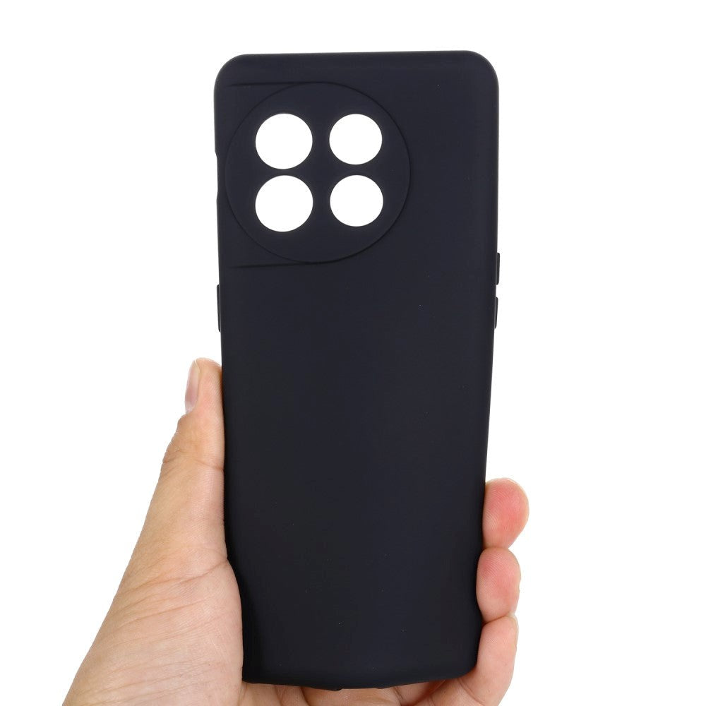 OnePlus 11 flytende silikon bakdeksel m. Stropp - Svart