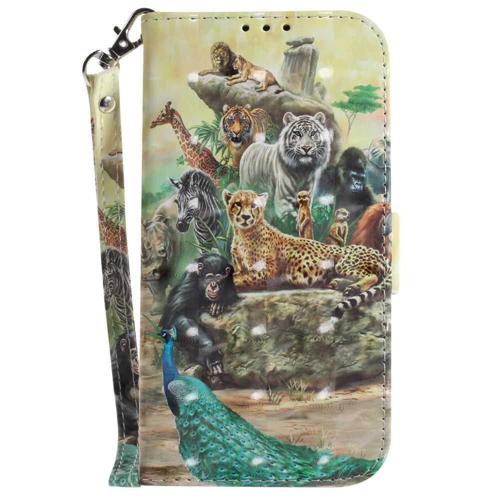 Sony Xperia 1 V Leather Flip Cover m. Print - Ville dyr