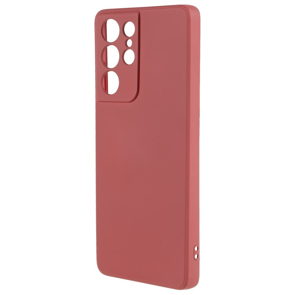 Samsung Galaxy S21 Ultra - EIDERWOOD Foret Fleksibelt Plast Cover - Mørkerød