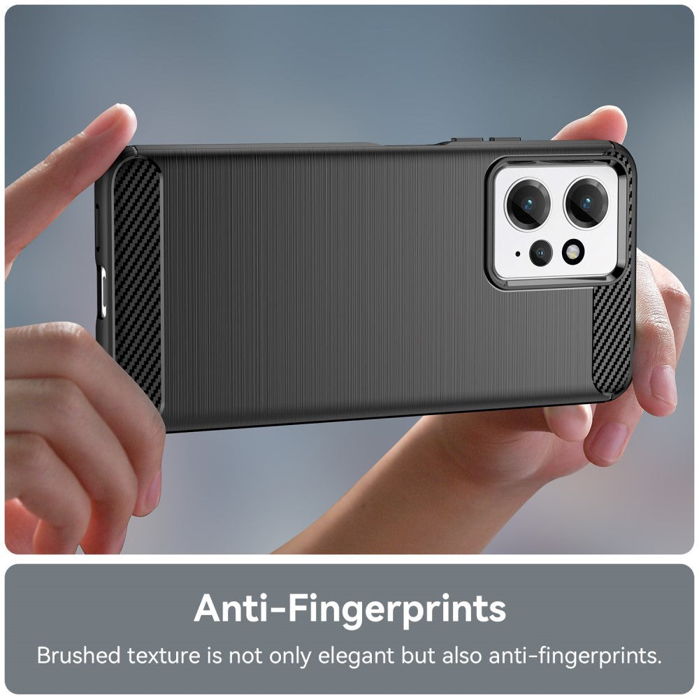 Xiaomi Redmi Note 12 (4G) Bakdeksel i børstet karbon - svart