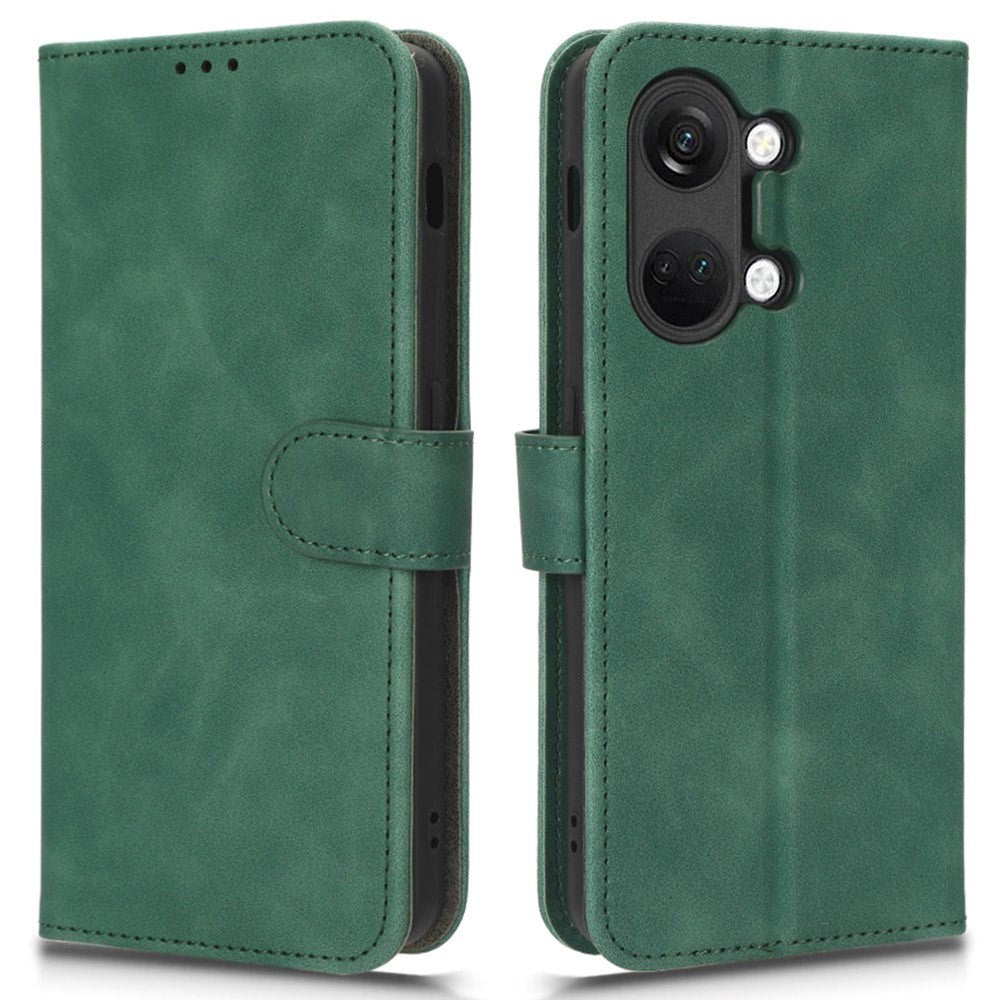 OnePlus Nord 3 (5G) Leather Flip Cover m. Lommebok- og stativfunksjon - Grønn