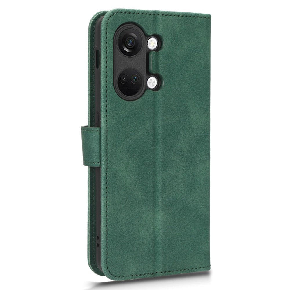 OnePlus Nord 3 (5G) Leather Flip Cover m. Lommebok- og stativfunksjon - Grønn