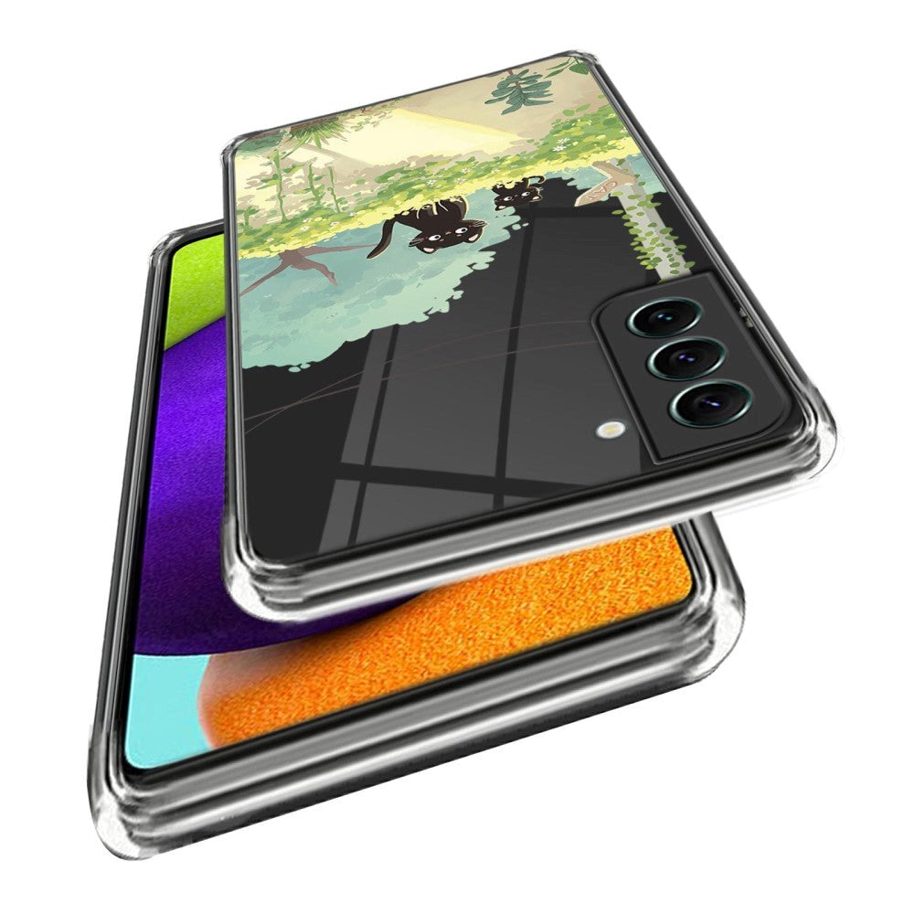 Samsung Galaxy S23, gjennomsiktig plastdeksel m. Motiv - To katter