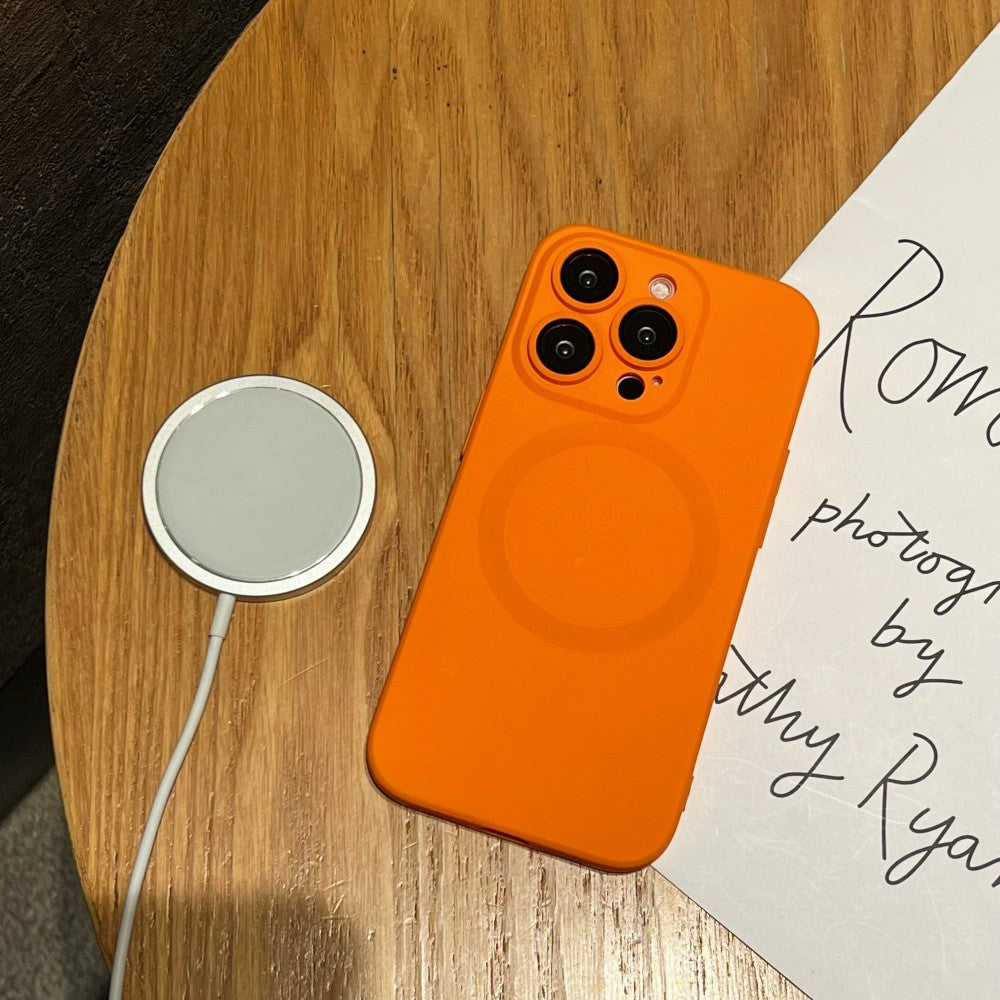 iPhone 14 Pro Silikon Bakdeksel m. Kamerabeskytter - MagSafe-kompatibel - Blå