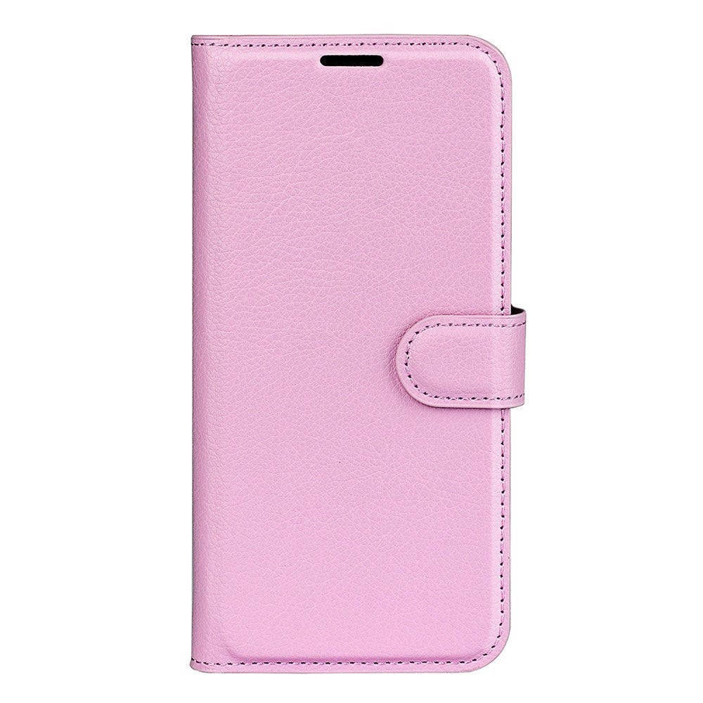 Nokia G22 Litchi Leather Flip Cover m. Lommebok - Rosa