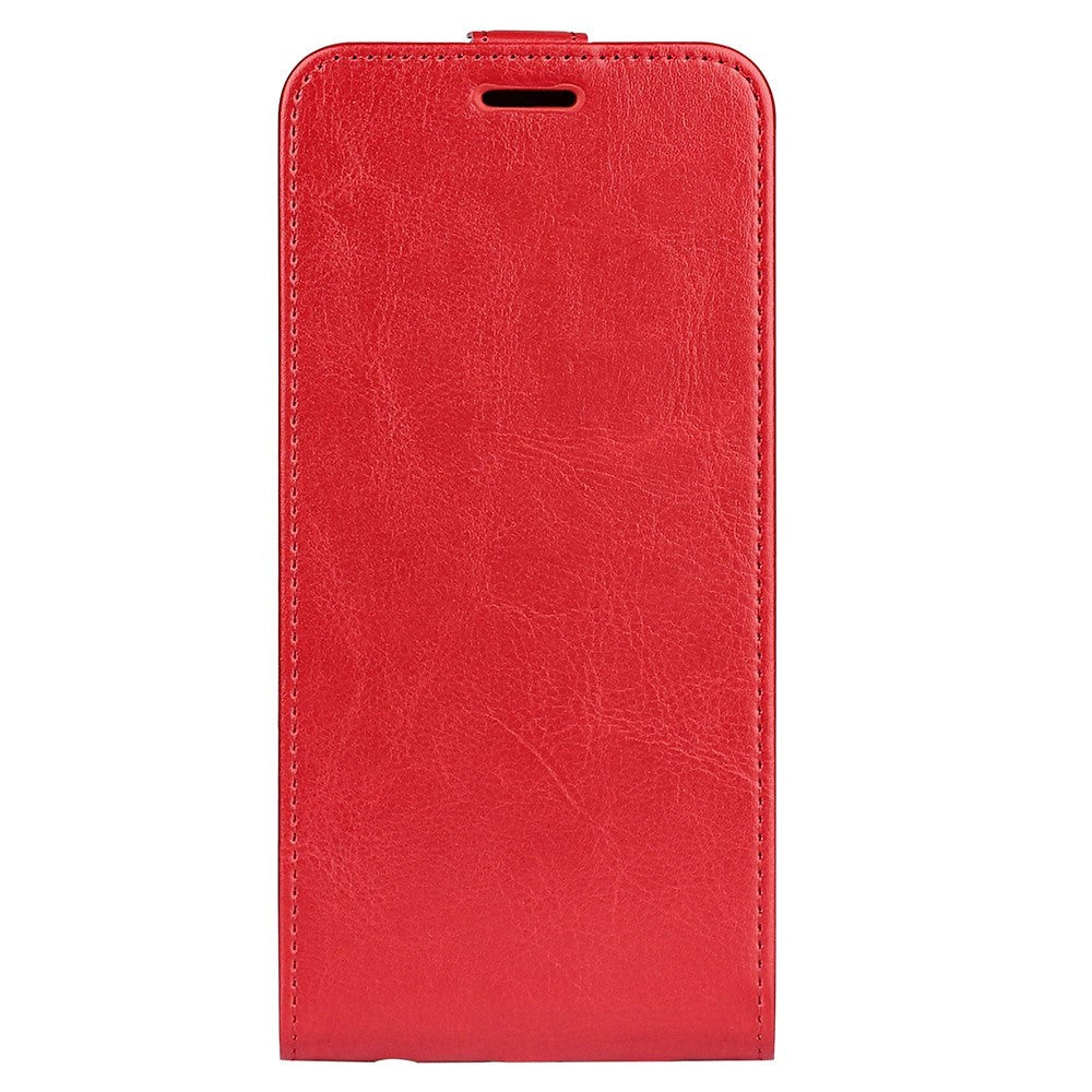 Nokia G22 Vertical Flip Leather Cover m. Kortholder - Rød