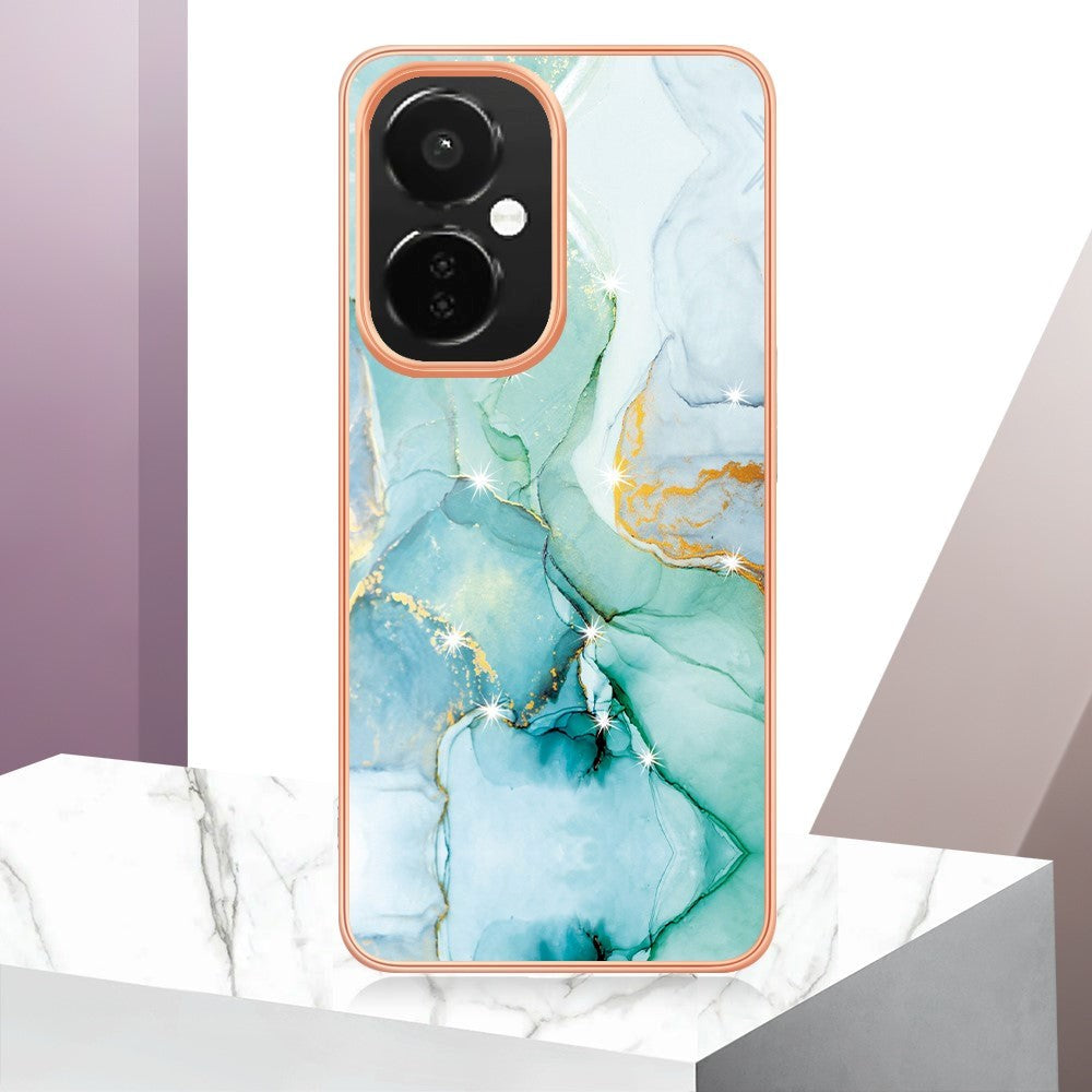 OnePlus Nord CE 3 Lite (5G) Hybrid plastbakdeksel - turkis marmor