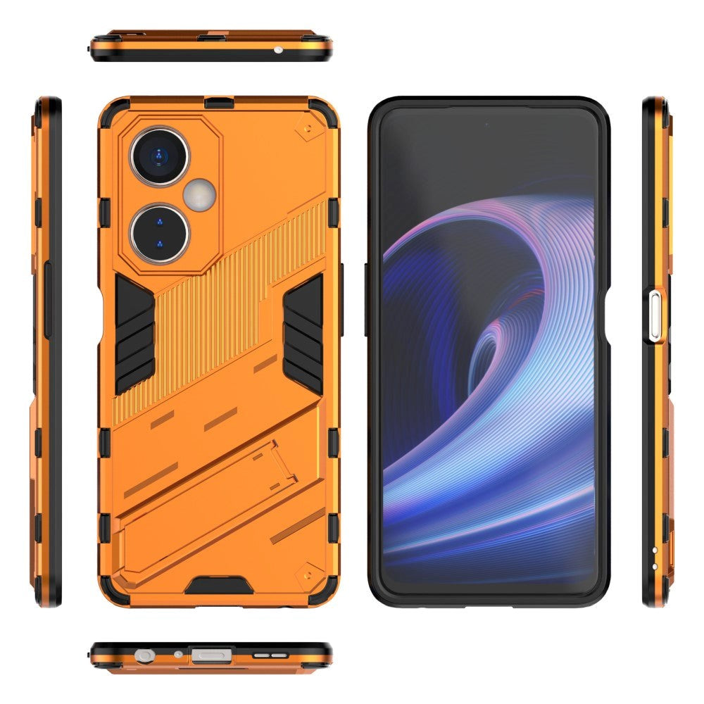 OnePlus Nord CE 3 Lite Hybrid Craftsman Bakdeksel m. Stativ - oransje